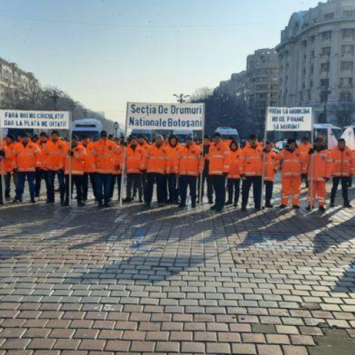 Protest al angajaților de la Drumuri Naționale Botoșani