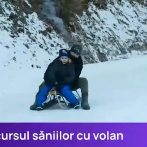 Video Concurs cu sănii devenit tradiție în Maramureș. Distracția a fost garantată pe traseul de 2,5 kilometri