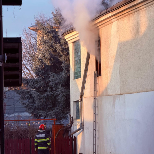 Incendiu pe strada Armeana din Botoșani