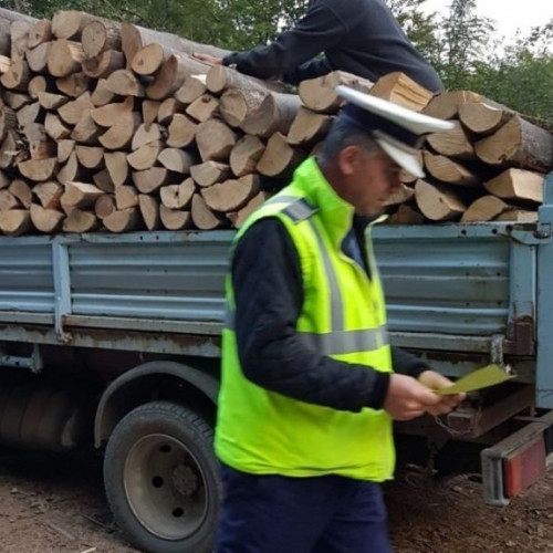 Transport ilegal de lemne oprit de polițiști
