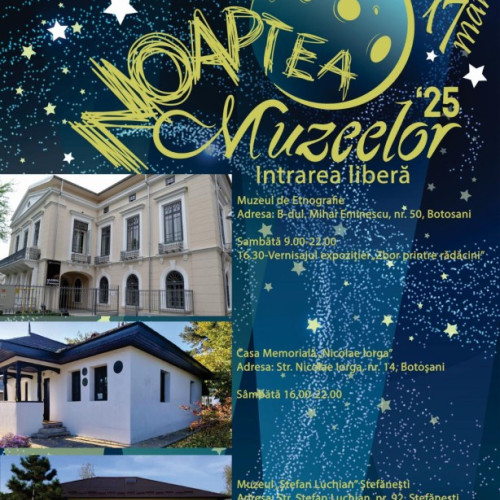 Noptea Muzeelor 2025: accesibilitate culturală în Botoșani