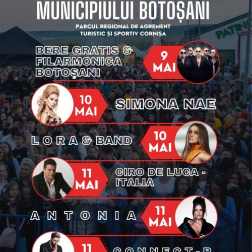 Zilele Municipiului Botoșani 2025: Eveniment cu buget redus în Parcul Cornisa