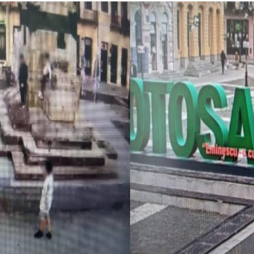 Joaca periculoasă a copiilor în Centrul Istoric din Botoșani