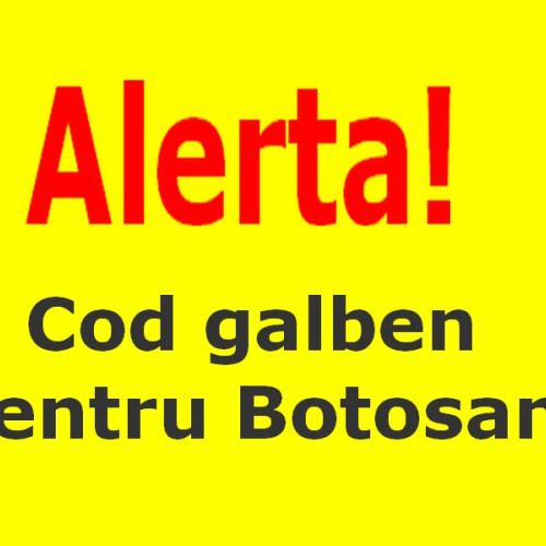 Cod Galben de intensificări ale vântului pentru județul Botoșani