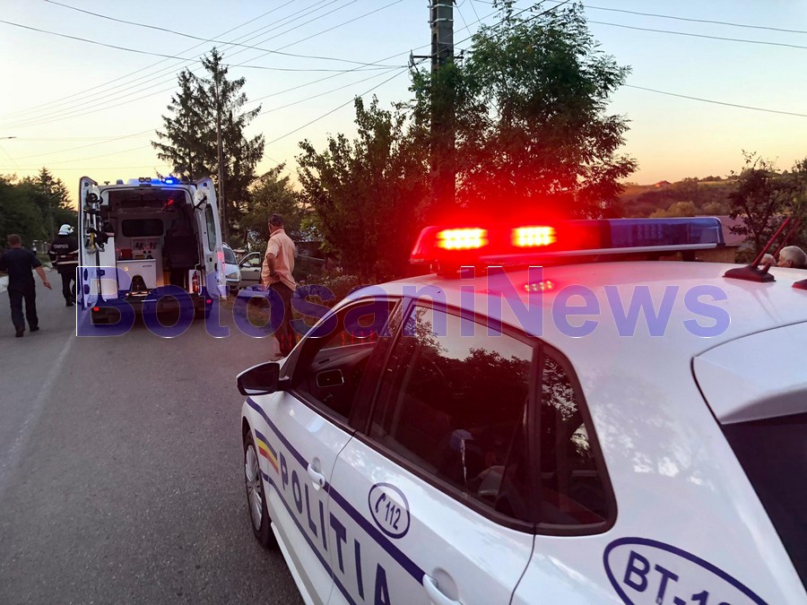 Accident frontal pe drumul comunal DC 61 în satul Stâncești, județul Botoșani