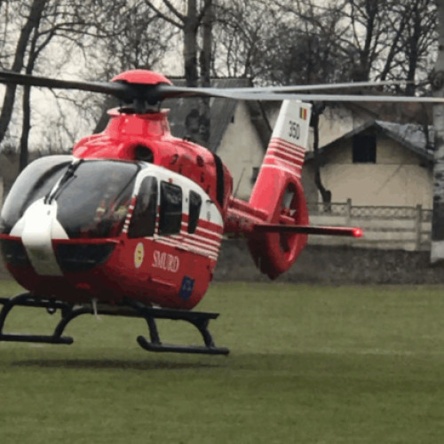 Bărbat în stare gravă preluat cu elicopterul SMURD la Dorohoi după infarct miocardic