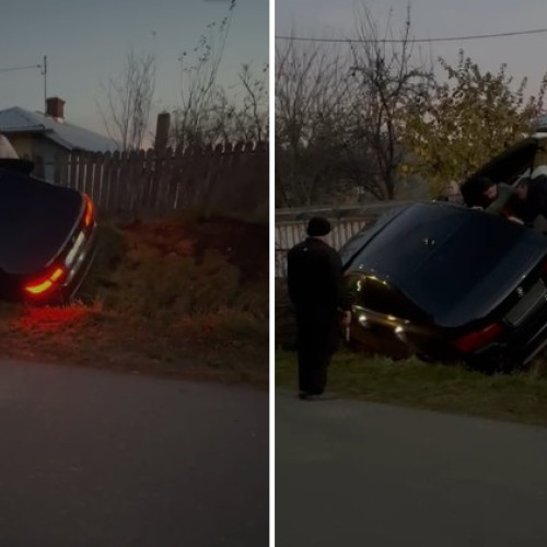 Băut la volan, un șofer din Botoșani a intrat cu mașina într-un cap de pod